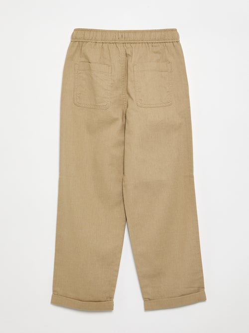 Pantalón de lino y algodón - Kiabi