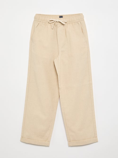 Pantalón de lino y algodón - Kiabi