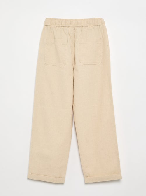 Pantalón de lino y algodón - Kiabi