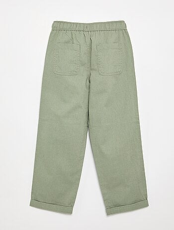 Pantalón de lino y algodón