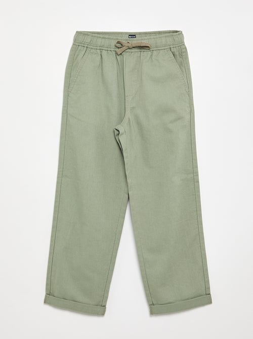 Pantalón de lino y algodón - Kiabi