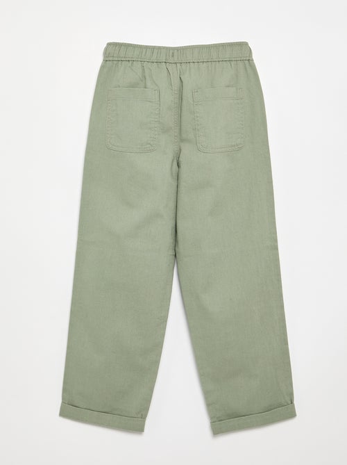Pantalón de lino y algodón - Kiabi