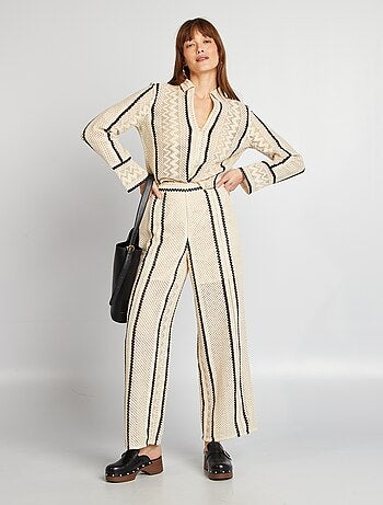 Pantalón de macramé