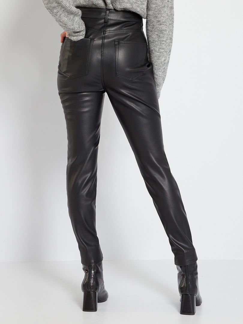 Pantalon en cuir discount kiabi