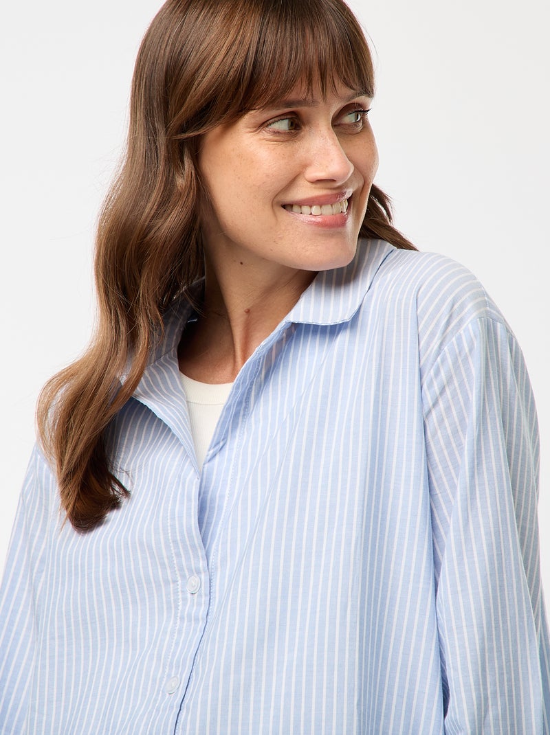 Pantalón de maternidad a rayas Azul - Kiabi