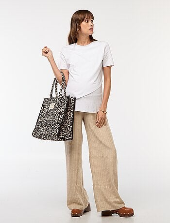 Pantalón de maternidad ancho a rayas