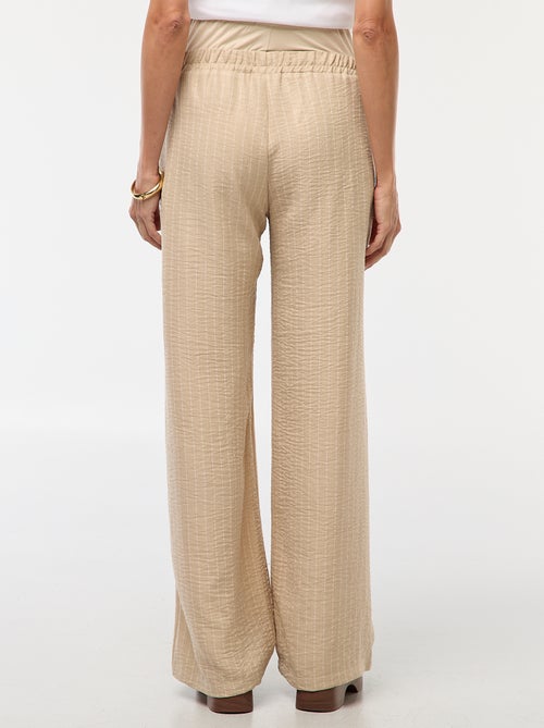 Pantalón de maternidad ancho a rayas - Kiabi