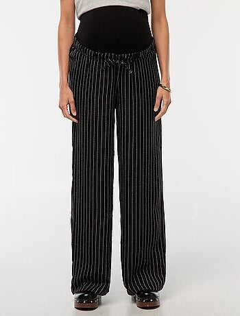Pantalón de maternidad ancho a rayas
