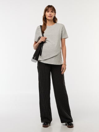 Pantalón de maternidad ancho a rayas