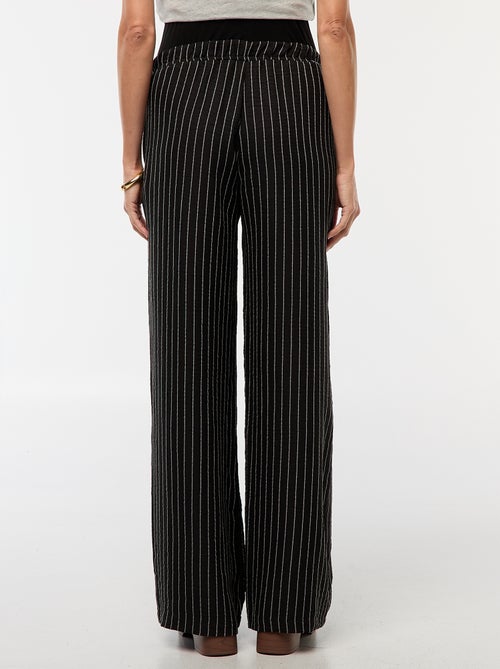 Pantalón de maternidad ancho a rayas - Kiabi