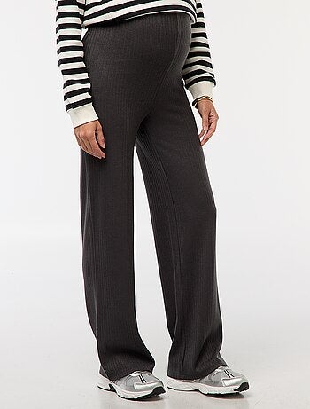 Pantalón de maternidad ancho de canalé