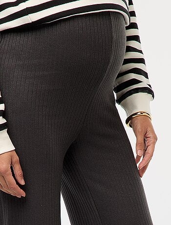 Pantalón de maternidad ancho de canalé