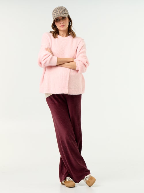 Pantalón de maternidad ancho de pana - Kiabi Pantalón de maternidad ancho de pana - Kiabi