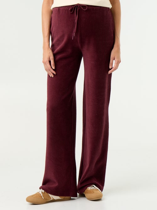 Pantalón de maternidad ancho de pana - Kiabi Pantalón de maternidad ancho de pana - Kiabi