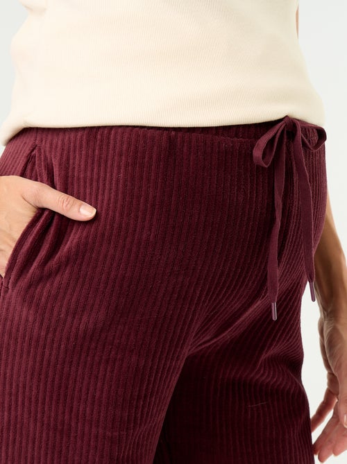 Pantalón de maternidad ancho de pana - Kiabi Pantalón de maternidad ancho de pana - Kiabi