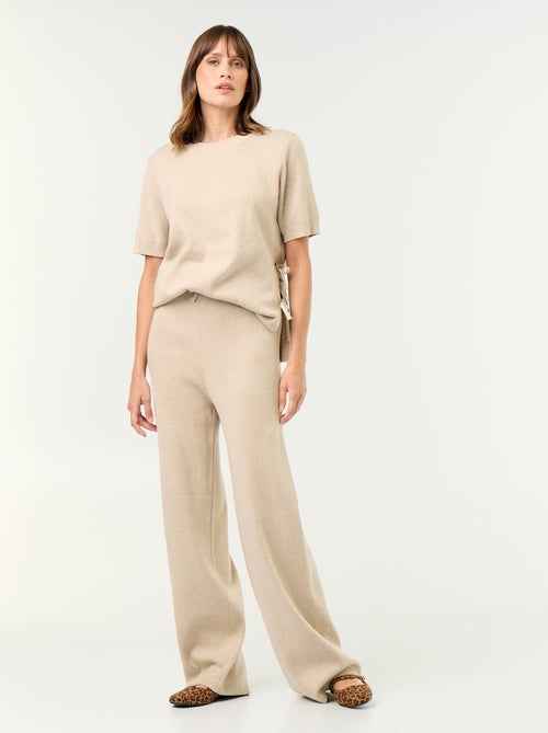 Pantalón de maternidad ancho de punto - Kiabi Pantalón de maternidad ancho de punto - Kiabi
