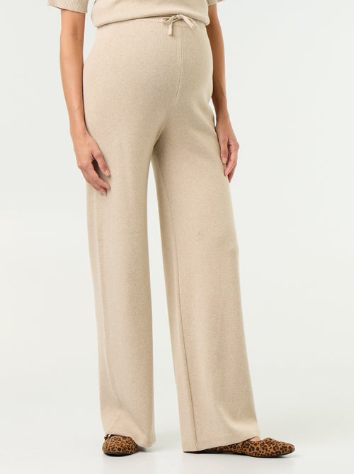 Pantalón de maternidad ancho de punto - Kiabi Pantalón de maternidad ancho de punto - Kiabi