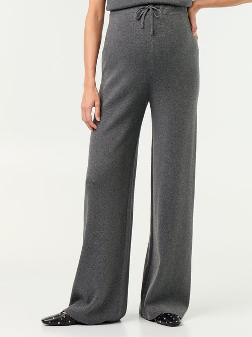 Pantalón de maternidad ancho de punto - Kiabi Pantalón de maternidad ancho de punto - Kiabi