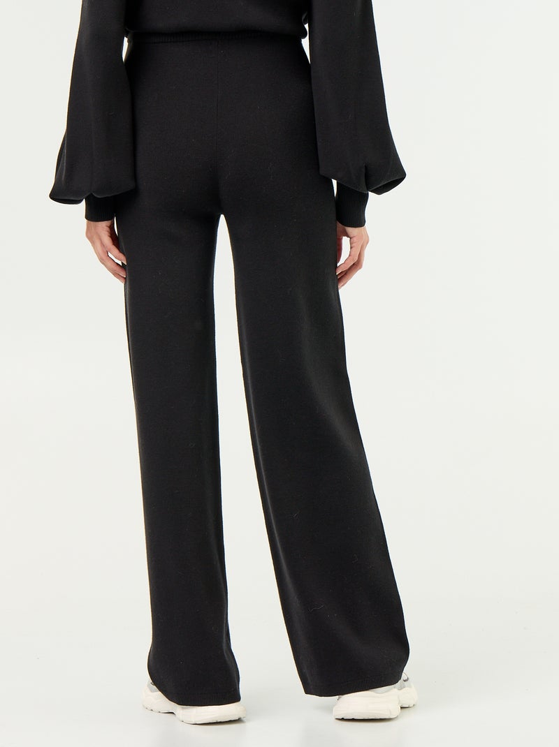 Pantalón de maternidad ancho de punto Negro - Kiabi