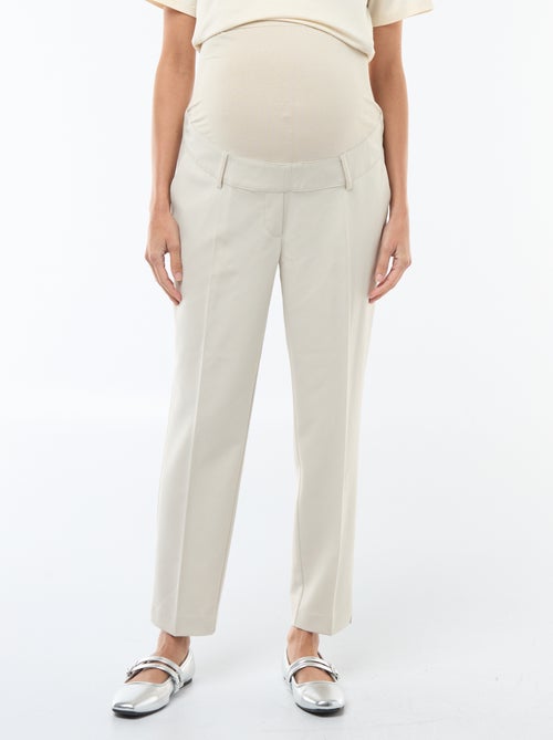 Pantalón de maternidad ancho en punto Milano - Kiabi