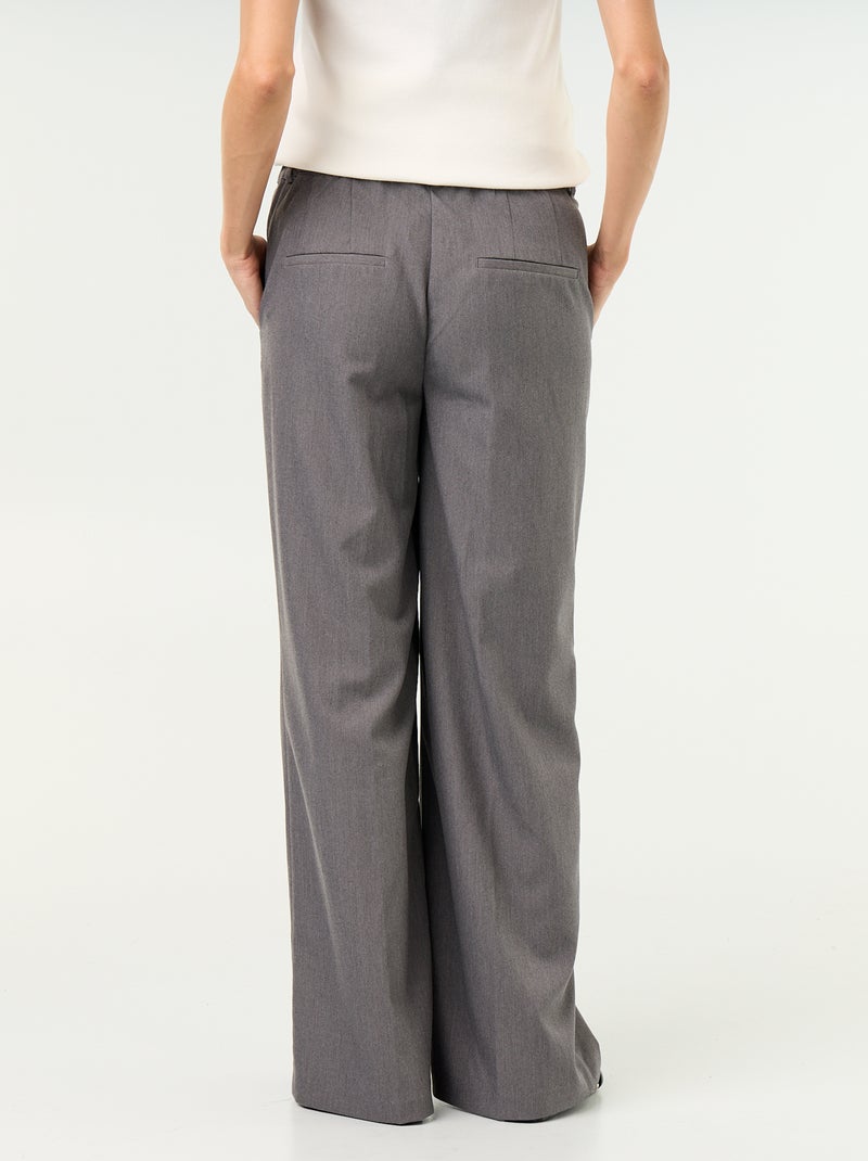 Pantalón de maternidad con pinzas Gris - Kiabi