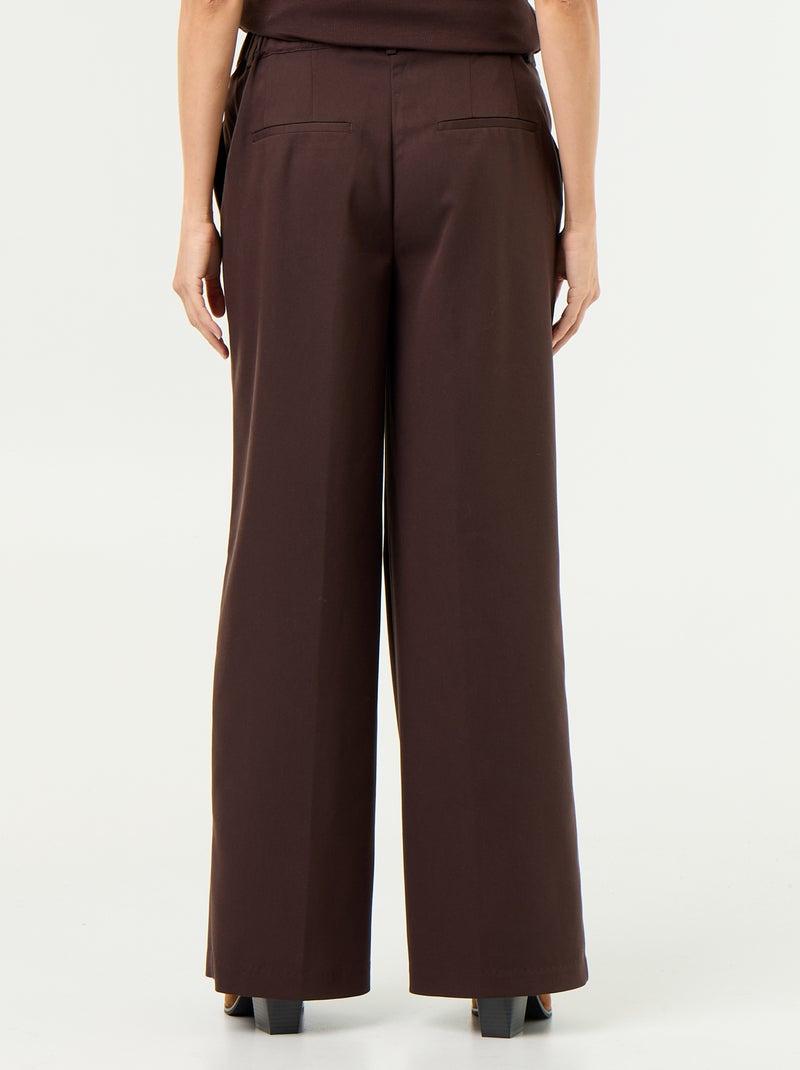Pantalón de maternidad con pinzas Marron - Kiabi