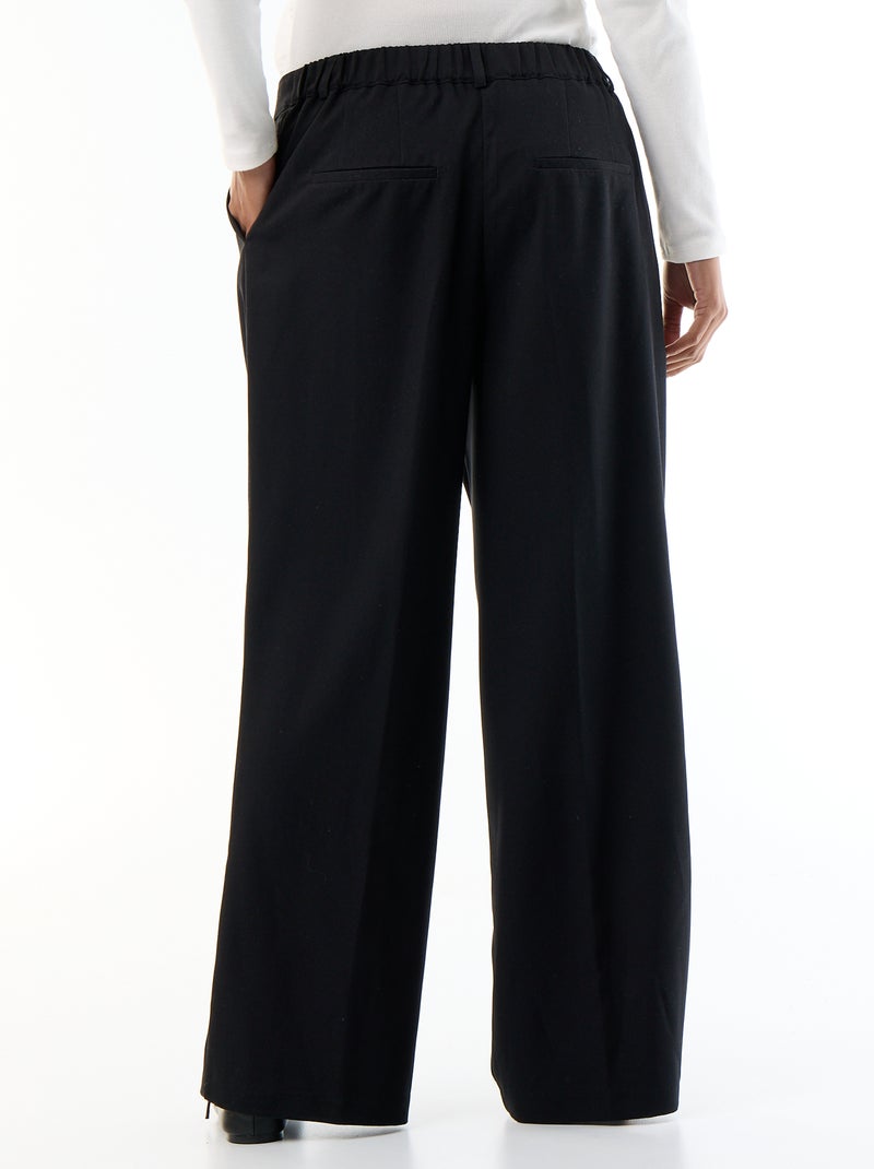 Pantalón de maternidad con pinzas Negro - Kiabi