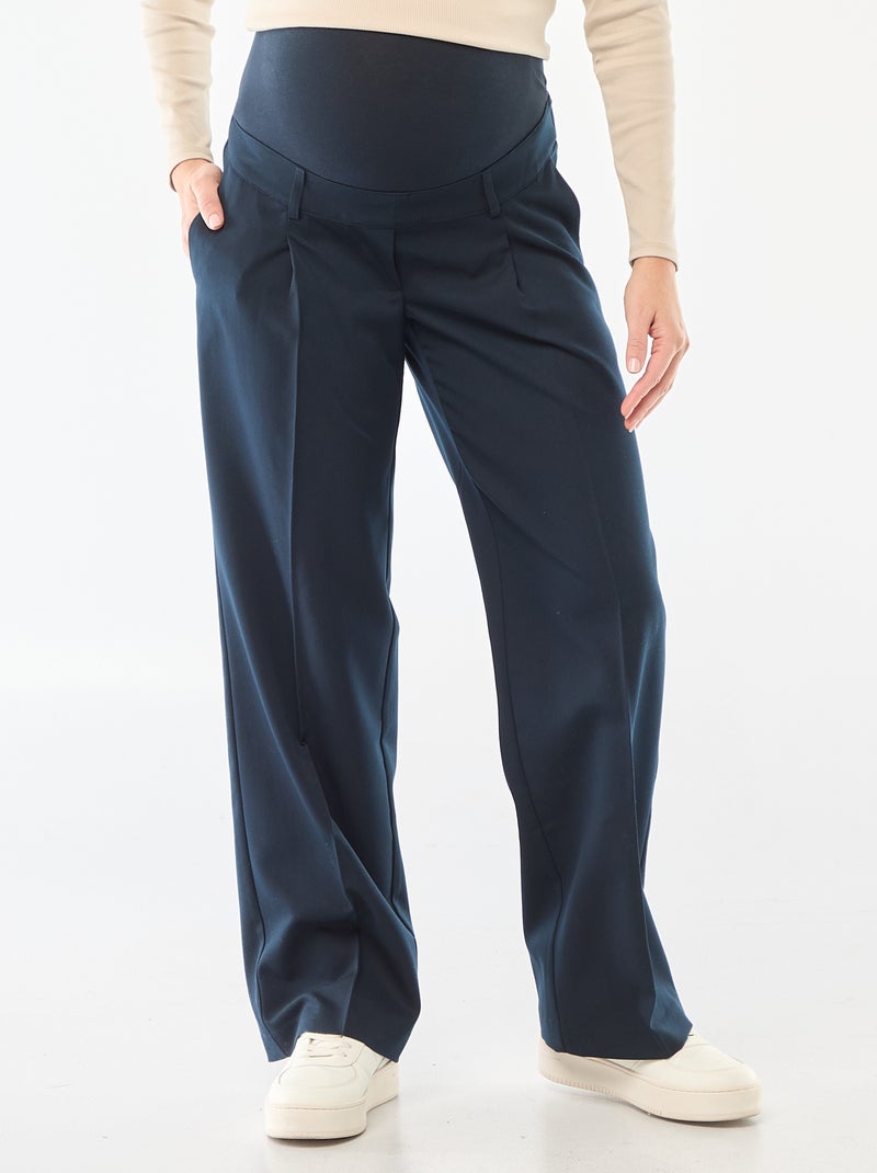 Pantalón de maternidad corte ancho Azul - Kiabi