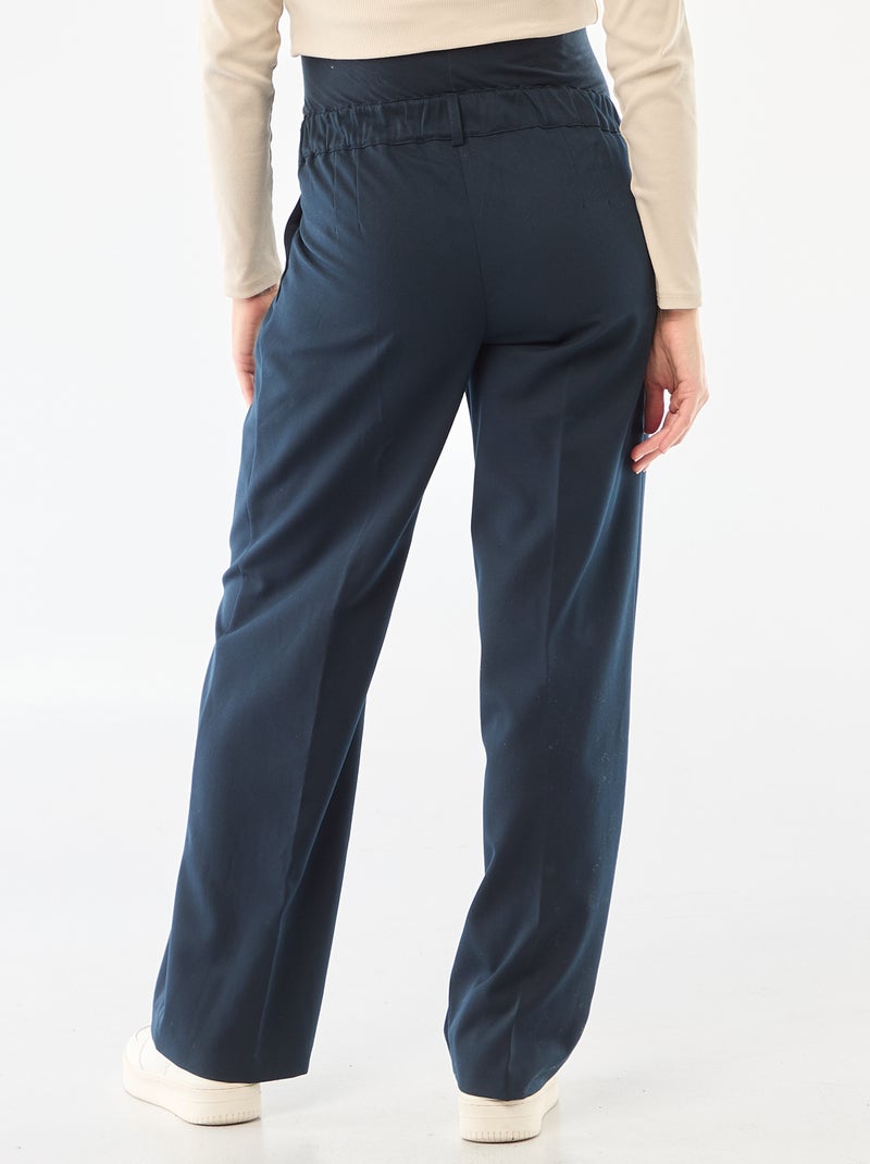 Pantalón de maternidad corte ancho Azul - Kiabi
