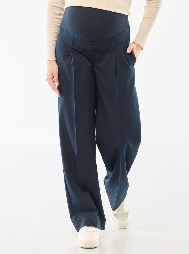 Pantalón de maternidad corte ancho Azul - Kiabi