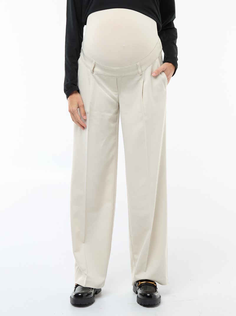 Pantalón de maternidad corte ancho Gris - Kiabi