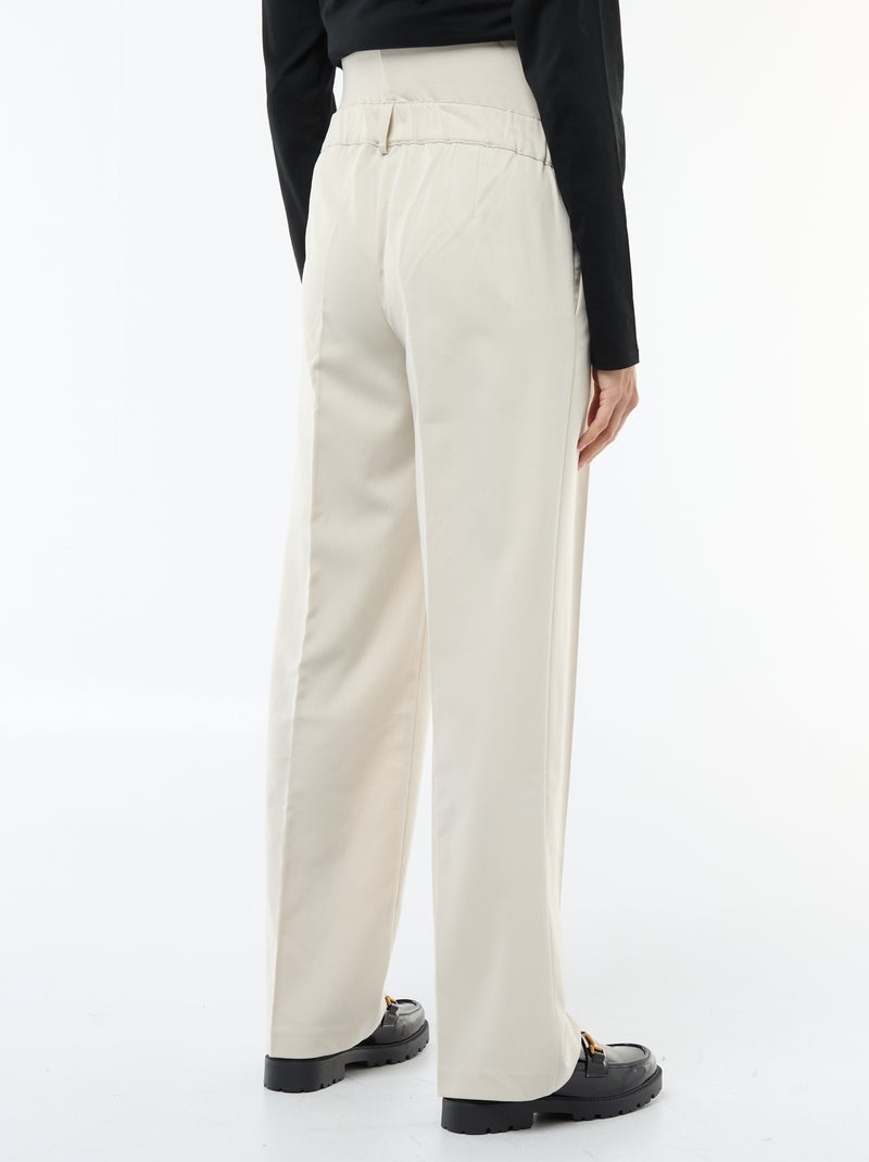 Pantalón de maternidad corte ancho Gris - Kiabi