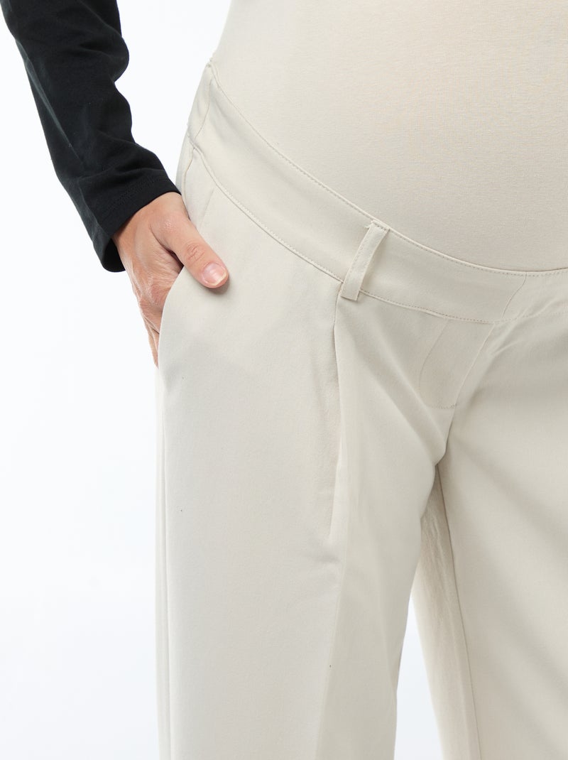 Pantalón de maternidad corte ancho Gris - Kiabi