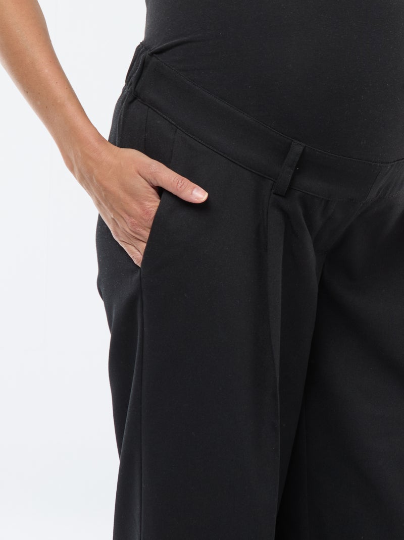 Pantalón de maternidad corte ancho Negro - Kiabi