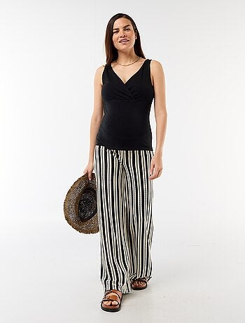 Pantalón de maternidad de punto a rayas