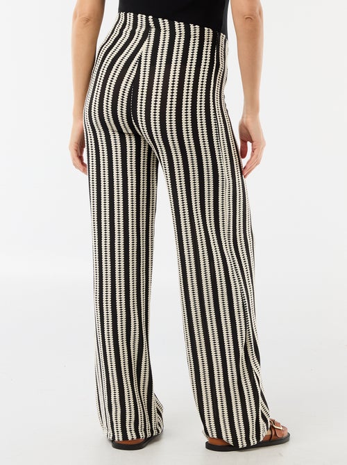 Pantalón de maternidad de punto a rayas - Kiabi