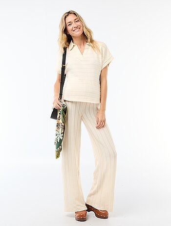 Pantalón de maternidad de punto a rayas