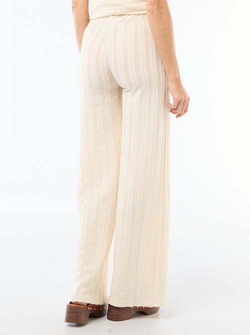 Pantalón de maternidad de punto a rayas - Kiabi