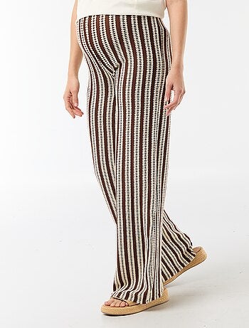 Pantalón de maternidad de punto a rayas