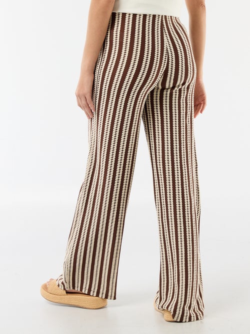 Pantalón de maternidad de punto a rayas - Kiabi
