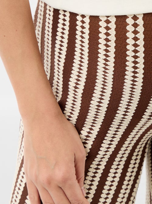 Pantalón de maternidad de punto a rayas - Kiabi