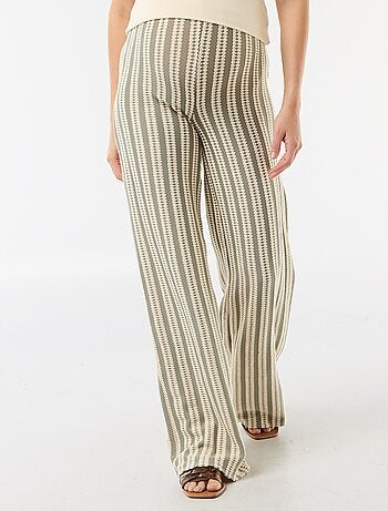 Pantalón de maternidad de punto a rayas