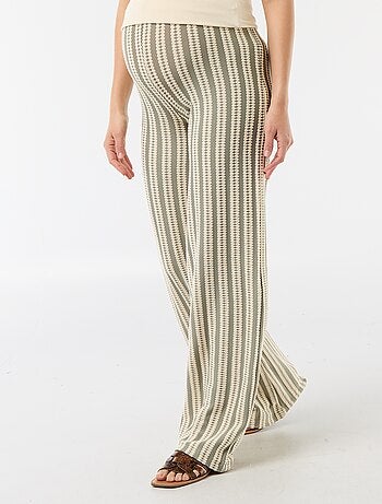 Pantalón de maternidad de punto a rayas