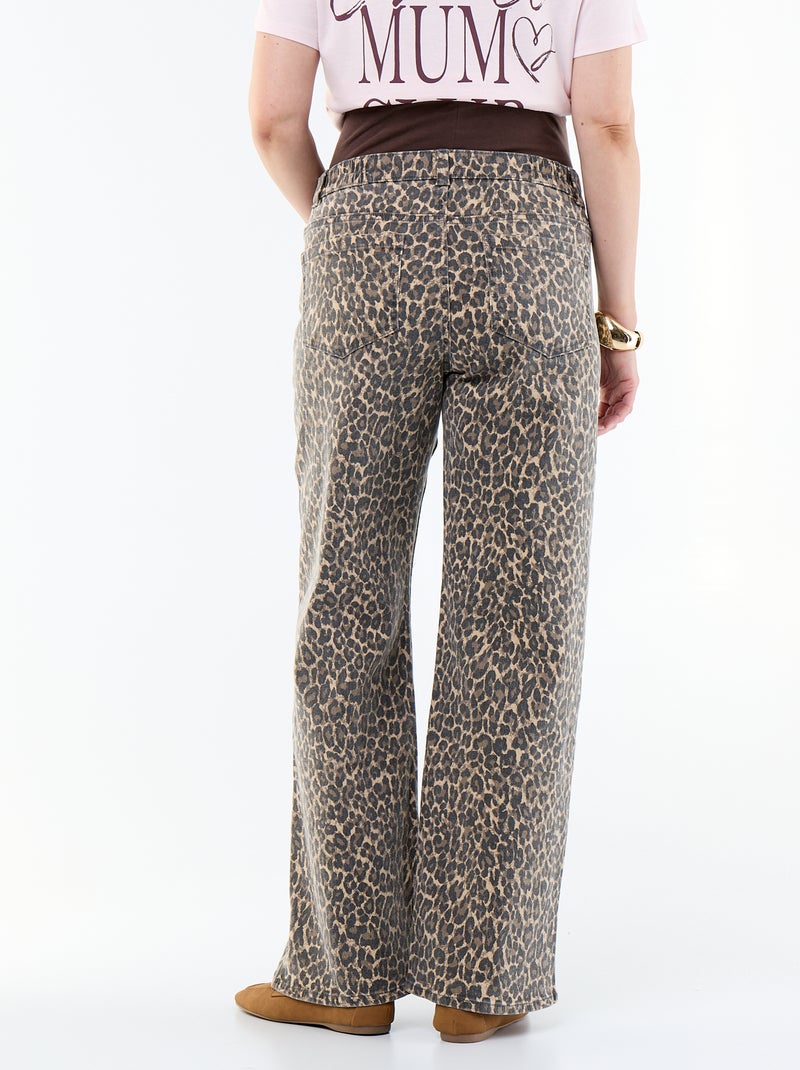 Pantalón de maternidad wide leg Beige - Kiabi