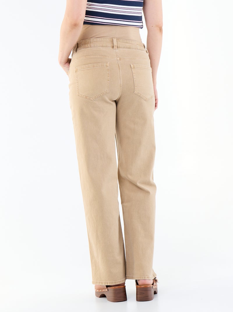 Pantalón de maternidad wide leg Beige - Kiabi