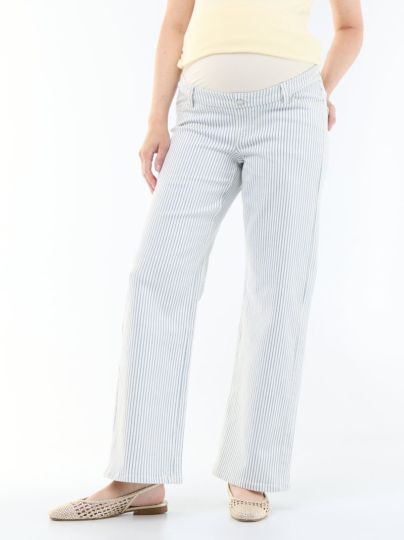 Pantalón de maternidad wide leg Beige - Kiabi