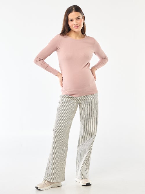 Pantalón de maternidad wide leg - Kiabi