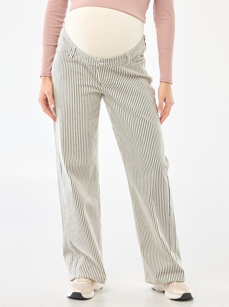 Pantalón de maternidad wide leg Blanco - Kiabi