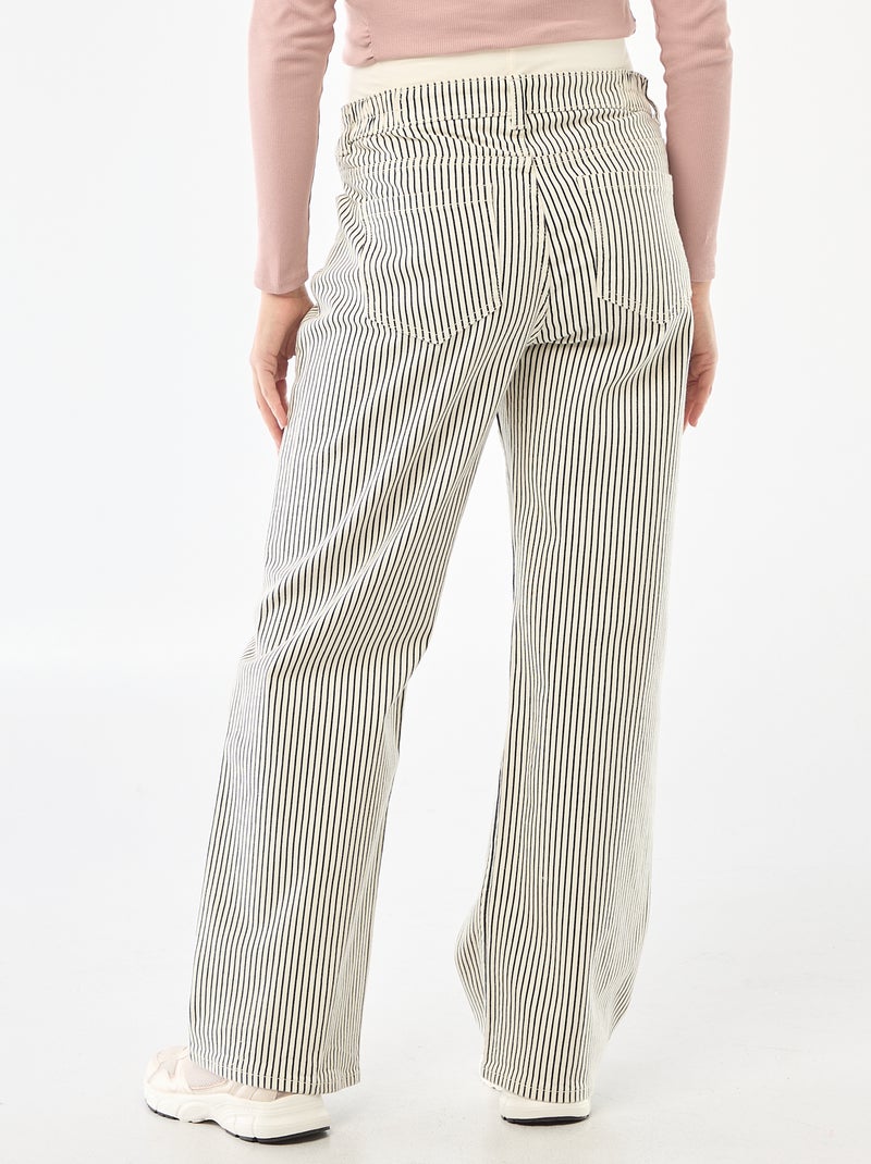 Pantalón de maternidad wide leg Blanco - Kiabi