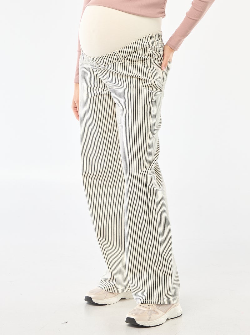 Pantalón de maternidad wide leg Blanco - Kiabi